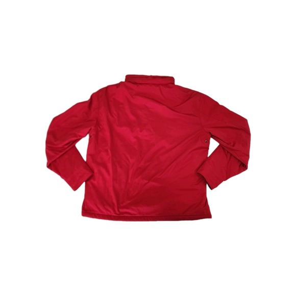 VTG Polo Ralph Lauren Men Red Bomber Jacket Fleece Lined Thick Rollaway Hood XL - Picture 2 of 9